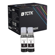 TCTK Atrament 104 Sada 2 ks Čierna kompatibilný s Epson EcoTank ET-1810 ET-2400 ET-2710 ET-2720 ET-2810 ET-2820 ET-2850 ET-3750 ET-4700 ET-4750 ET-4850, nahrádza C13T00P140
