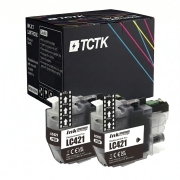 TCTK atramentové kazety LC-421 balenie 2 ks čierna kompatibilné s Brother DCP-J 1050 DW DCP-J 1140 DW DCP-J 1800 DW MFC-J 1010 DW, nahrádza LC421BK