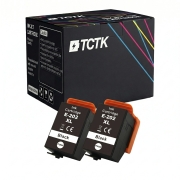 TCTK Atramentové náplne 202XL sada 2 ks čierna kompatibilný s Epson Expression Premium XP-6000 XP-6001 XP-6005 XP-6100 XP-6105, nahrádza C13T02G14010