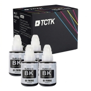 TCTK Atramentové náplne GI-790BK sada 4 ks čierna kompatibilný s Canon PIXMA G1000 G1010 G2000 G2002 G2010 G3000 G3010 G4000 G4010
