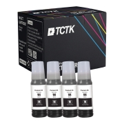 TCTK Atrament 104 sada 4 ks Čierna kompatibilný s Epson EcoTank ET-1810 ET-2710 ET-2720 ET-2810 ET-2820 ET-2850 ET-3750 ET-3850 ET-4700 ET-4750 ET-4850, nahrádza C13T00P140