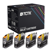TCTK Atramentové náplne LC123BK sada 4 ks čierna kompatibilný s Brother DCP-J 132 W, DCP-J 150, DCP-J 152 W WR, DCP-J 172 W, DCP-J 4110 DW W, DCP-J 552 DW, DCP-J 752 DW, MFC-J 245, MFC-J 4310 DW