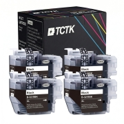 TCTK Atramentové náplne LC-3219XL sada 4 ks čierna kompatibilný s Brother MFC-J 5330 DW, MFC-J 5335 DW DWF, MFC-J 5730 DW, MFC-J 5830 DW, MFC-J 5930 DW, MFC-J 6530 DW, nahrádza LC3219XLBK