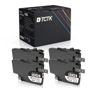 TCTK Atramentové náplne LC-424 sada 4 ks čierna kompatibilný s Brother DCP-J 1200, DCP-J 1200 DW W WE, DCP-J 1200 WE ecopro, nahrádza LC424BK