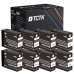 TCTK Atramentové náplne PGI-2100 sada 4 ks čierna kompatibilný s Canon MAXIFY iB 4000 4010 4020 4030 4040 4050 4060 4070 4080 4090 4100 4110 4120 4130 4140 4150 4170 4180 4190, pre MAXIFY MB 5000 5020