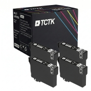 TCTK Atramentové náplne 604XL sada 4 ks čierna kompatibilný s Epson Expression Home XP-2200 XP-2205 XP-3200 XP-3205, pre Expression Home XP-3205 E, pre Expression Home XP-4200, nahrádza C13T10H14010