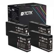 TCTK Atramentové náplne T7891XXL sada 4 ks čierna kompatibilný s Epson WorkForce Pro WF-5100, pre WorkForce Pro WF-5110 DW, pre WorkForce Pro WF-5190 DW, pre WorkForce Pro WF-5600, nahrádza C13T789140