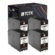 TCTK Atramentové náplne T9071 sada 4 ks čierna kompatibilný s Epson WorkForce Pro WF-6000 WF-6090, WorkForce Pro WF-6090 D2TWC DTWC DW, WorkForce Pro WF-6590, nahrádza C13T907140