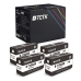 TCTK Atramentové náplne 711 sada 4 ks čierna kompatibilný s HP DesignJet T 120, DesignJet T 120 24 Inch, DesignJet T 125 130 520, DesignJet T 520 24 Inch, DesignJet T 520 36 Inch, nahrádza CZ133A