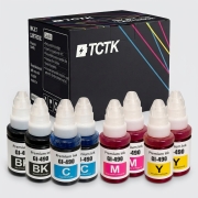 Multipack (8) Atramenty CMYK (Azúrová/Purpurová/Žltá/Čierna) Kompatibilné s Canon PIXMA - Nahrádza GI-490BK