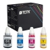 TCTK Atramentové náplne 135ml GI-490C GI-490M GI-490Y sada 4 ks CMYK kompatibilný s Canon PIXMA G1400 G1410 G1411 G2400 G2410 G2411 G3400 G3410 G3411 G4400 G4410 G4411