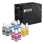 TCTK atrament 135ml GI-490C GI-490M GI-490Y 12-pack CMYK kompatibilný s Canon PIXMA G1400 G1410 G1411 G2400 G2410 G2411 G3400 G3410 G3411 G4400 G4410 G4411, nahrádza GI-490C GI-490M GI-490Y