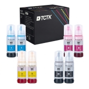 Multipack (8) Atramenty CMYK (Azúrová/Purpurová/Žltá/Čierna) Kompatibilné s Epson EcoTank - Nahrádza 70ml E-101BK