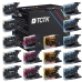 TCTK atramentové kazety LC-12 LC12 16-bal. CMYK kompatibilné s Brother DCP-J525N J540N J725DW J925DW MFC-J280W J425W J6910DW, nahrádza LC12BK