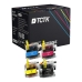 TCTK Atramentové náplne LC-125 LC-125 LC-125 LC-127 sada 4 ks CMYK kompatibilný s Brother DCP-J 4110 DW W, MFC-J 4310 DW, MFC-J 4410 DW, MFC-J 4510 DW, MFC-J 4610 DW, MFC-J 4710 DW, nahrádza LC125XLC