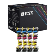 TCTK atramentové náplne LC125 LC127 16 ks CMYK kompatibilné s Brother DCP-J4110DW MFC-J4310DW J4410DW J4510DW J4610DW J4710DW J6520DW J6720DW J6920DW, nahrádza LC125XLC