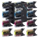 TCTK Atramentové náplne LC-1280 LC1280XLC LC1280XLM 1280XLY sada 12 ks CMYK (po 3 ks) kompatibilný s Brother MFC-J 5910 CDW DW, MFC-J 6510 DW, MFC-J 6710 CDW DW, MFC-J 6910 CDW DW, nahrádza LC1280XLBK