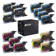 TCTK atrament 1280 4-pack CMYK kompatibilný s Brother MFC-J 5910 CDW MFC-J 6510 DW DCP-J 525 W, nahrádza LC-1280 LC1280XLC LC1280XLM LC1280XLY LC1280XLBK