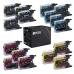 TCTK Atramentové náplne LC-1280 LC1280XLC LC1280XLM 1280XLY sada 16 ks CMYK (po 4 ks) kompatibilný s Brother MFC-J 5910 CDW DW, MFC-J 6510 DW, MFC-J 6710 CDW DW, MFC-J 6910 CDW DW, nahrádza LC1280XLBK