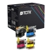 TCTK atramentové kazety LC-22E sada 4 ks CMYK kompatibilné s Brother MFC-J 5920 DW, nahrádza LC22EBK