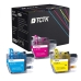 TCTK atramentové kazety LC3211C LC3211M LC3211Y sada 3 ks CMY kompatibilné s Brother DCP-J572DW DCP-J772DW DCP-J774DW MFC-J491DW MFC-J497DW, nahrádza LC3211C LC3211M LC3211Y