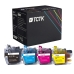 TCTK Atramentové náplne LC-3217 LC-3219XL LC-3219XL LC-3219XL sada 4 ks CMYK kompatibilný s Brother MFC-J 5330 DW, pre MFC-J 5335 DW DWF, pre MFC-J 5730 DW, pre MFC-J 5830 DW, nahrádza LC3217BK