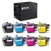 TCTK atramentové kazety LC-3219XL 8 ks CMYK kompatibilné s Brother MFC-J5330DW MFC-J5335DW MFC-J5730DW MFC-J5930DW, nahrádza LC3219XLBK