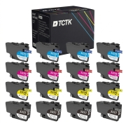 TCTK Atramentové kazety LC-3237 LC-3239XL sada 16 ks CMYK kompatibilné s Brother HL-J 6000DW 6100DW MFC-J5945DW 6945DW 6947DW, nahrádza LC3237BK