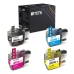 TCTK Atramentové kazety LC-421XL 4balenie CMYK kompatibilné s Brother DCP-J1050DW DCP-J1140DW DCP-J1800DW MFC-J1010DW, nahrádza LC421XLBK