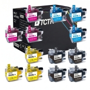 TCTK atramentové kazety LC-422XL 12ks CMYK kompatibilné s Brother MFC-J 5340 DW DWE Ecopro 5345 DW 5740 DW 6540 DW 6590 DW 6940 DW, nahrádza LC422XLBK