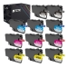 TCTK atramentové kazety LC-424 sada 12 ks CMYK kompatibilné s Brother DCP-J1200 DCP-J1200DW DCP-J1200W DCP-J1200WE DCP-J1200WE ecopro, nahrádza LC424BK