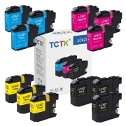 TCTK Atramentové kazety LC-427 LC-427XL 12 ks CMYK kompatibilné s Brother HL-J 6010 DW MFC-J 5955 DW MFC-J 6950 6955 DW 6957 DW 6959 DW, nahrádza LC427BK