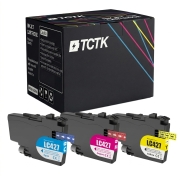 TCTK atramentové kazety LC-427 sada 3 ks CMY kompatibilné s Brother HL-J 6010 DW MFC-J 5955 DW 6950 6955 DW 6957 DW 6957 DWT 6959 DW, nahrádza LC427C