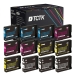 TCTK atramentové kazety PGI-2100 sada 12 ks CMYK kompatibilné s Canon MAXIFY iB4000 iB4010 iB4020 iB4030 iB4040 MB5000 MB5100 MB5300 MB5400, nahrádza PGI-2100