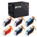 TCTK Atramentové náplne BCI-3 BCI-3 BCI-3 BCI-3 BCI-3 5 sada 6 ks viacfarebná kompatibilný s Canon BJC 3000 6000 6100 6200, pre BJC 6200 S, pre BJC 6500 8200, pre BJC 8200 Photo, pre MultiPASS C 100