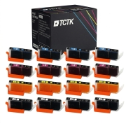 Multipack (16) Atramenty CMYK (Azúrová/Purpurová/Žltá/Čierna) Kompatibilné s Canon PIXMA - Nahrádza C-526BK