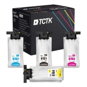 TCTK toner 4-balenie CMYK kompatibilný s Epson WorkForce Pro WF-C 529 R WF-C 529 R DTW WF-C 579 R D2TWF WF-C 579 R DTWF WF-C 579 R DWF, nahrádza C13T01C100 C13T01D200 C13T01D300 C13T01D400