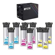 TCTK Atramentové náplne C13T01C200 C13T01C300 C13T01C400 sada 12 ks CMY (po 4 ks) kompatibilný s Epson WorkForce Pro WF-C 529 R, WorkForce Pro WF-C 529 R DTW, WorkForce Pro WF-C 579 R D2TWF DTWF DWF