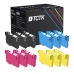 TCTK toner 128A T1281 T1282 T1283 T1284 12 ks CMYK kompatibilný s Epson Stylus Office BX305F BX305FW Plus SX125 SX130 SX230 SX235 SX420 SX425W SX430 SX435W SX440 SX445W T22, nahrádza C13T12814012