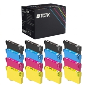 TCTK atramentové kazety T1291 T1292 T1293 T1294 16 ks CMYK kompatibilné s Epson Stylus Office B42 WD BX305F BX305FW, nahrádza C13T12914010