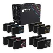 TCTK atramenty 3x Black 3x Cyan 3x Magenta 3x Yellow T7011 T7012 T7013 T7014, kompatibilný s Epson WorkForce Pro WP-4000 WP-4015DN WP-4095DN WP-4500 WP-4515DN WP-4525DNF WP-4595DNF, nahrádza C13T70114010