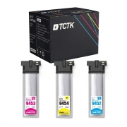 TCTK Atramentové náplne T9452 T9453 T9454 sada 3 ks CMY kompatibilný s Epson WorkForce Pro WF-C 5210 DW, WorkForce Pro WF-C 5215 DW, WorkForce Pro WF-C 5290 DW, nahrádza C13T945240