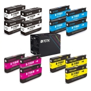 TCTK tonerové kazety 711 CZ133A 4-balenie CMYK kompatibilné s HP DesignJet T120 T125 T130 T520 T525 T530, nahrádza CZ133A