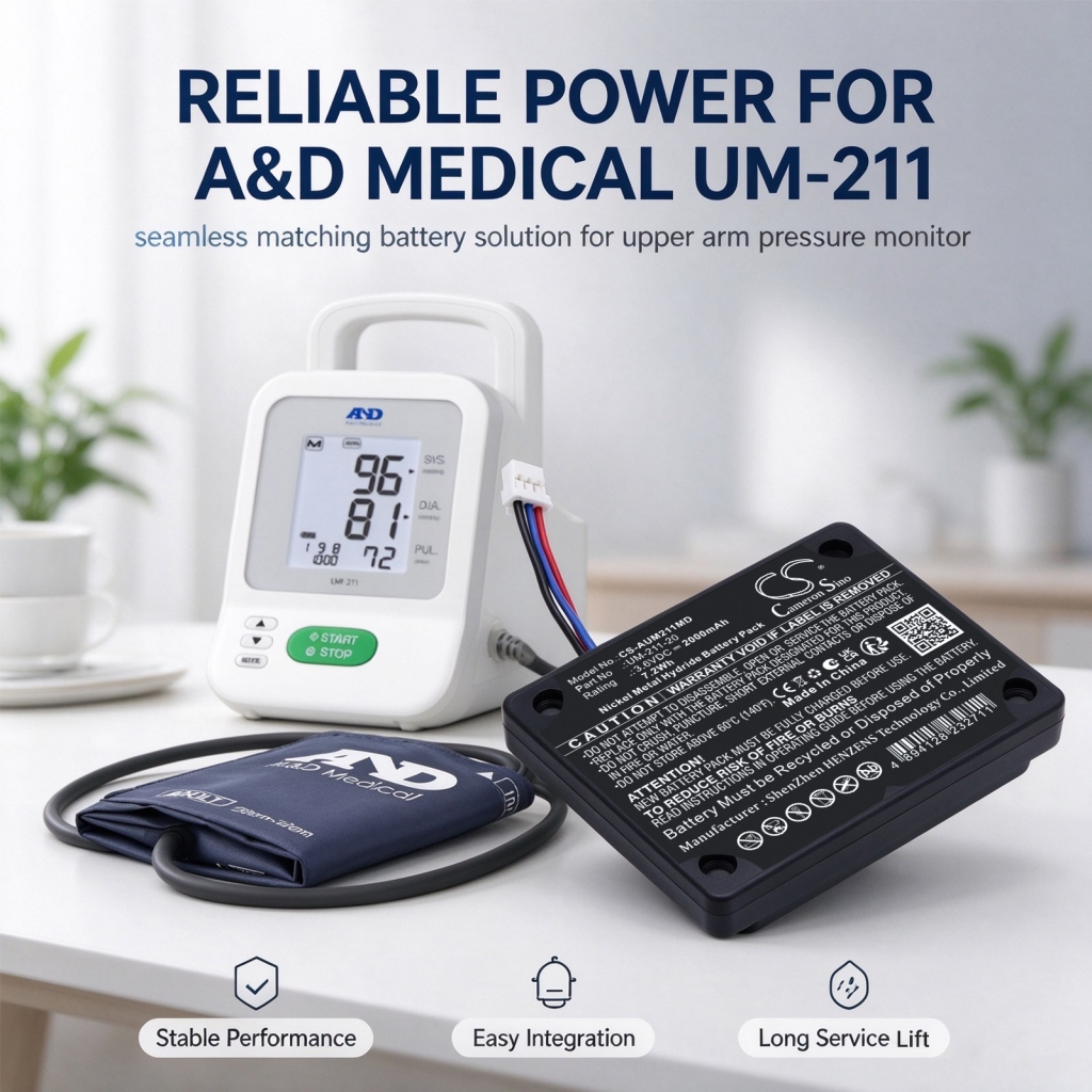 Batérie kompatibilné s A&D Medical UM-211 Upper Arm Pressure Monitor CS-AUM211MD