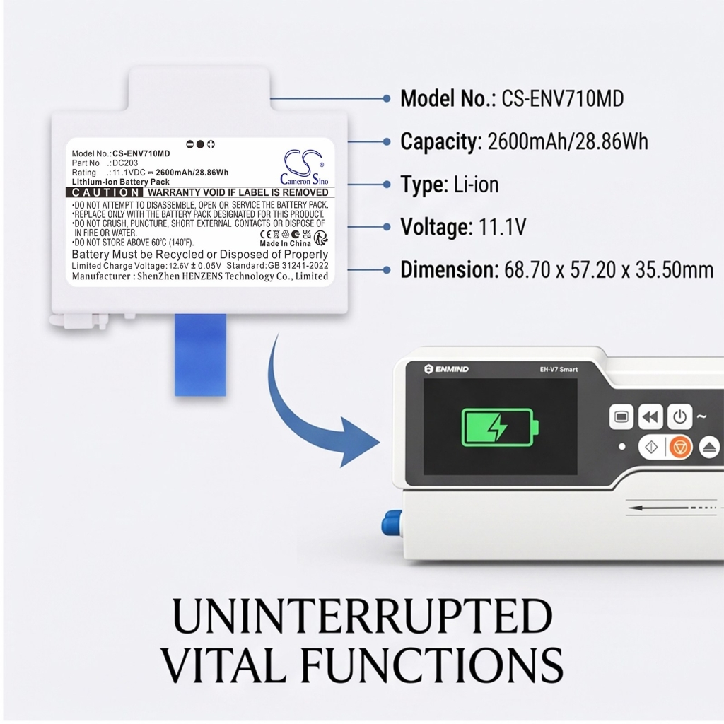 Batérie kompatibilné s ENMIND EN-V7 EN-V7 CS-ENV710MD