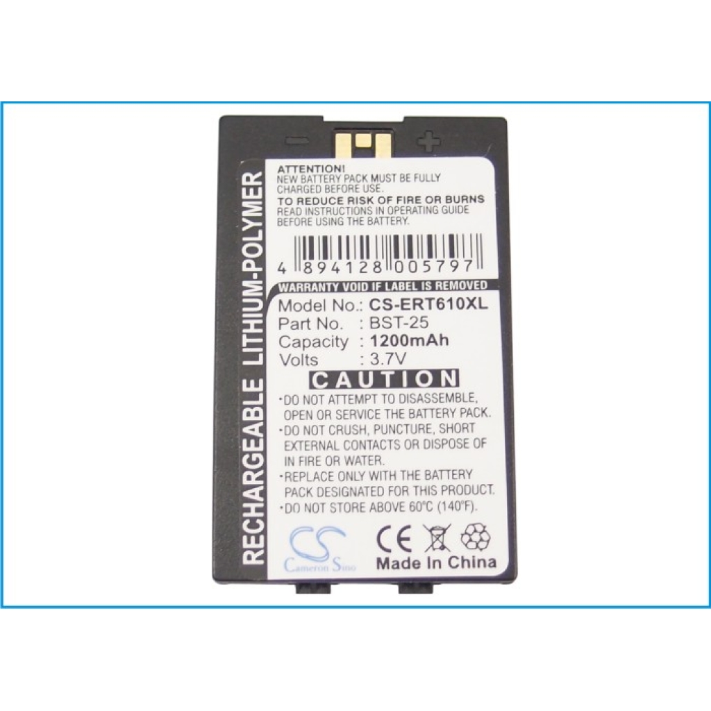 Batéria kompatibilné s Sony Ericsson CS-ERT610XL