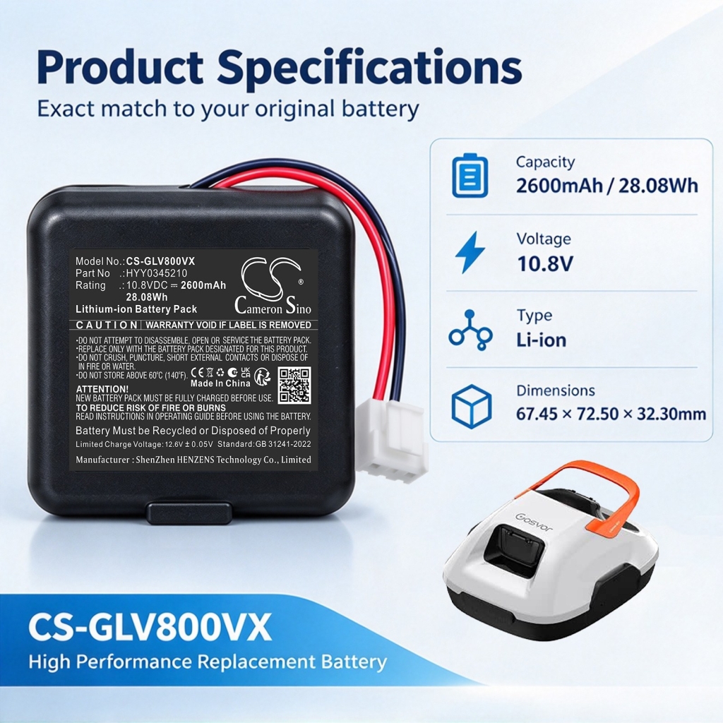 Batérie kompatibilné s Gosvor LiteVac 800 Cordless Robotic Pool Cleaner CS-GLV800VX