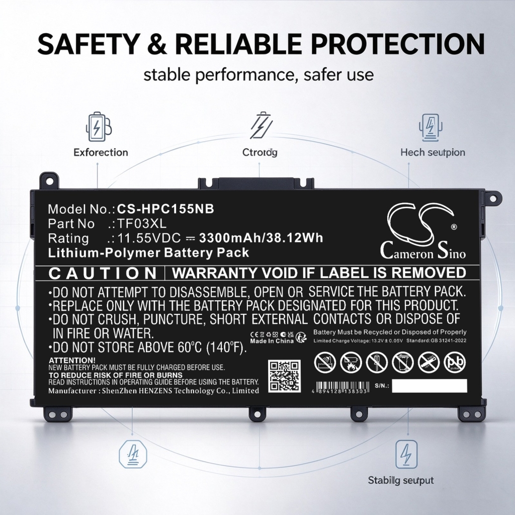 Batérie kompatibilné s HP Pavilion 14-BF 14-BF000NO 14-BF001TX CS-HPC155NB