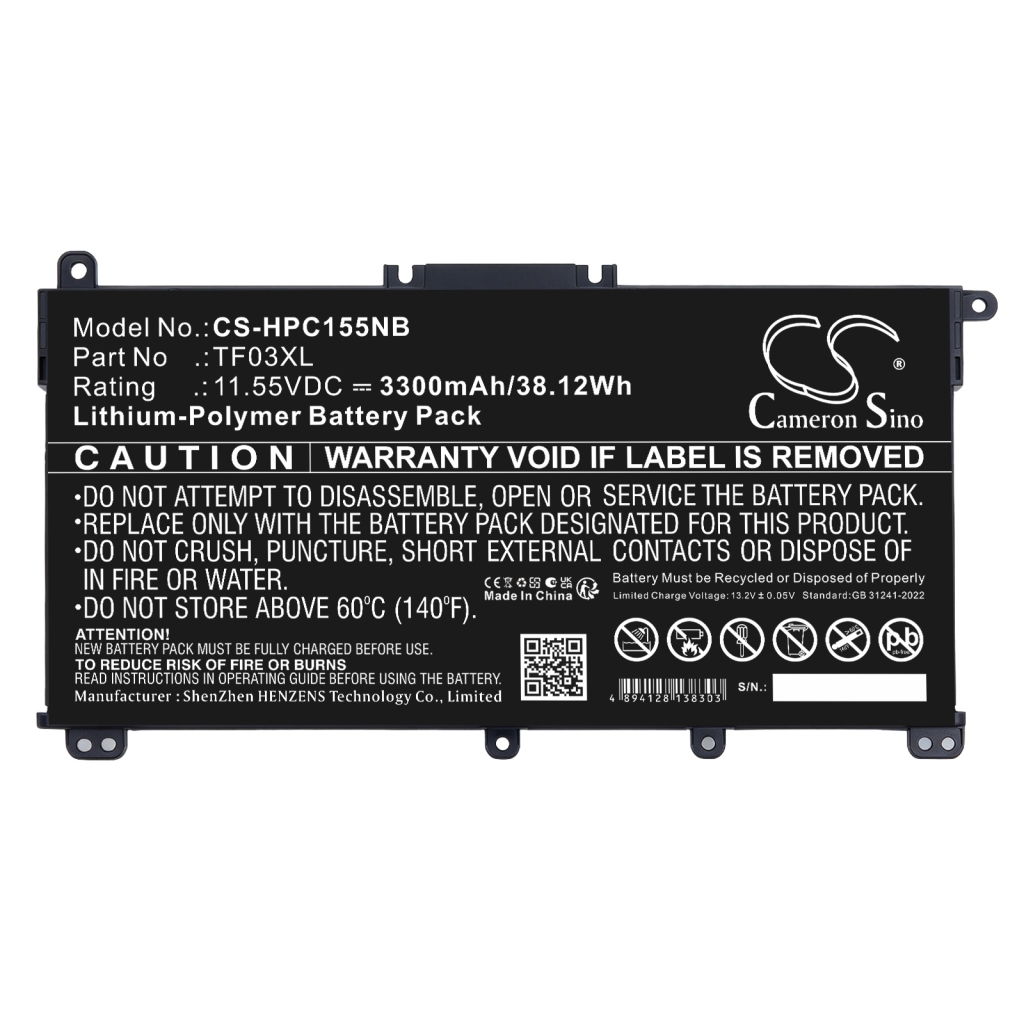 Batérie kompatibilné s HP Pavilion 14-BF 14-BF000NO 14-BF001TX CS-HPC155NB