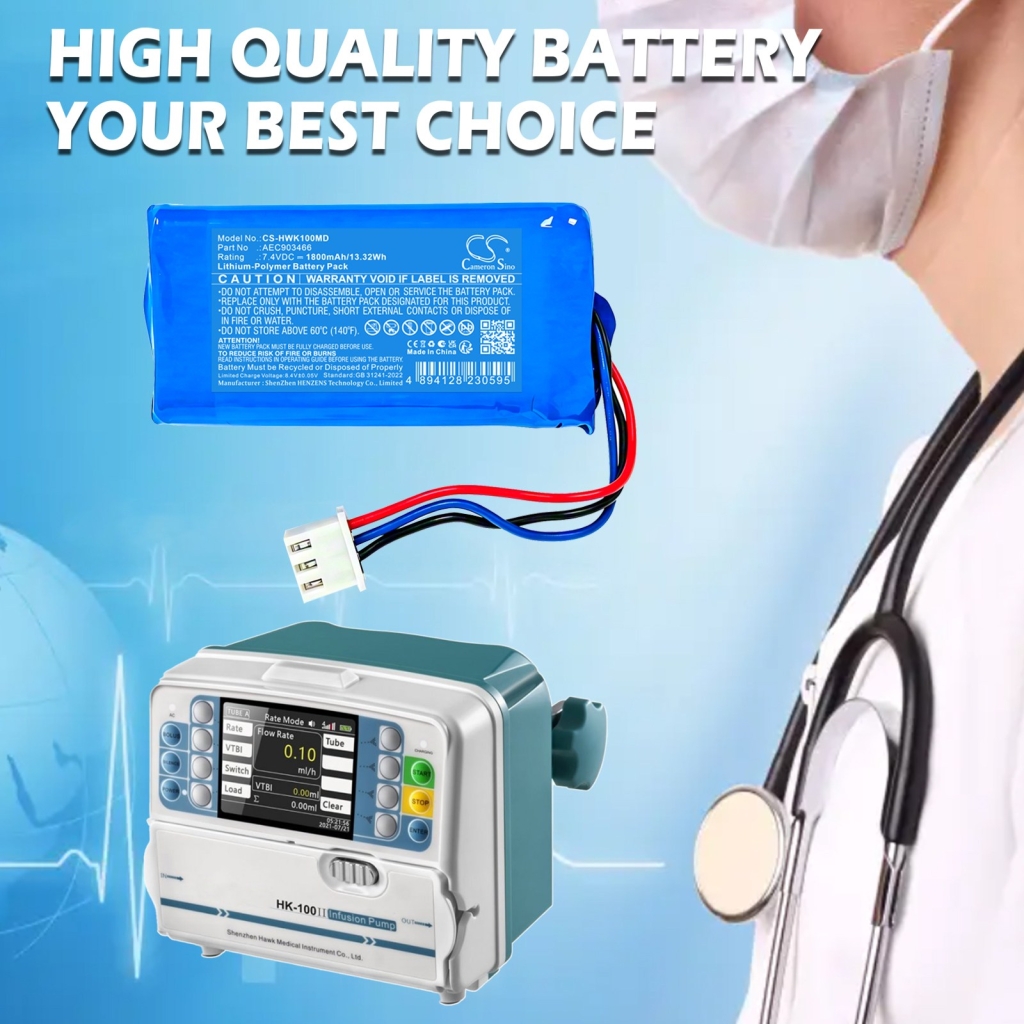 Batéria kompatibilné s Hawkmed CS-HWK100MD